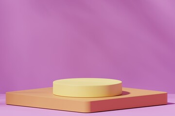 Scene with a podium for product presentation, 3d rendering