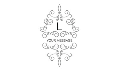 Luxury initial L logo template for restaurant, royalty, boutique, cafe, hotel, heraldic, jewelry, fashion and other vector illustrations