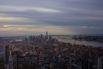 Obraz premium amazing view from rooftop in manhattan 