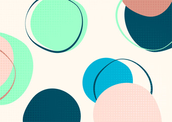 Colorful annual report brochure flyer design template with style circles. vector illustration, Use for presentation sheet cover abstract flat background, layout in A4