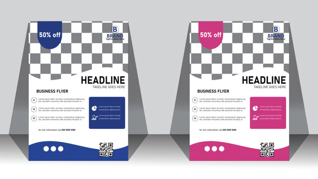 Corporate business flyer template design set with green, orange, white and back color. marketing, business proposal, promotion, advertise, publication, cover page. new digital marketing flyer set.