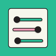 Music player icon in flat style.