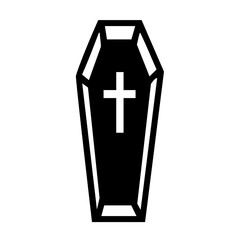 Obraz premium coffin icon symbol vector illustration