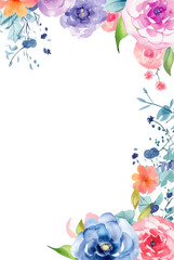 Vector gift card for mother's day. Illustration with flowers in soft pastel colors with copy space.