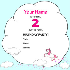 Birthday invitation card design 