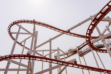 Large roller coaster details on the light background
