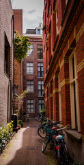 Fototapeta na wymiar Cozy alley in downtown Amsterdam