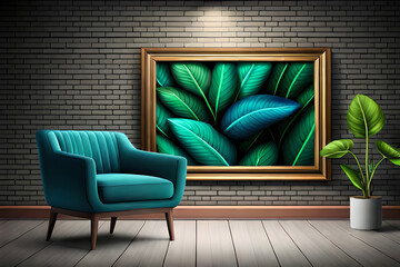 Neon lights colorful background with frame