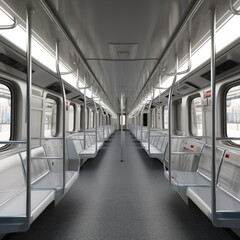 subway in interior with simple perspective lines
