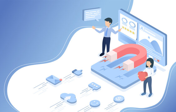 Digital Marketing ideas. Online content to attract customer and increase satisfaction to purchase product and service. Creating valuable social media posts. Customer behavior data analytics.