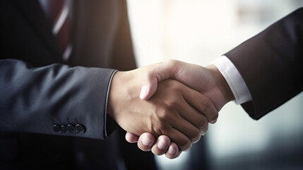 Businessman Making a Solid Business Connection with Handshake generative ai