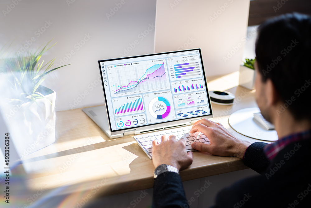 Aufkleber kpi dashboard data analytics