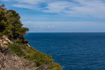 idyllic view of the coast of the sea