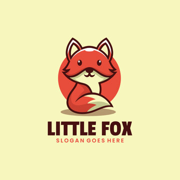 Little fox logo design mascot