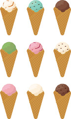 カラフルなアイスクリーム06