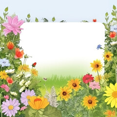 flower grove with blank label 