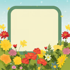 flower grove with blank label 