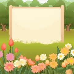 flower grove with blank label 