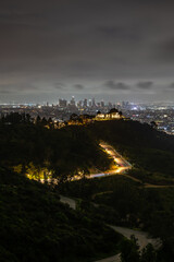 Griffith Park and the Hollywood Hills at dawn