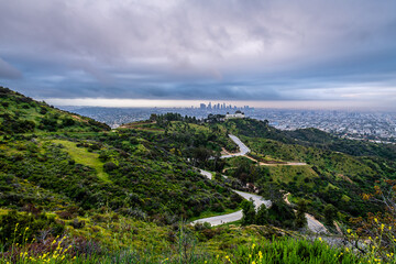 Griffith Park and the Hollywood Hills at dawn