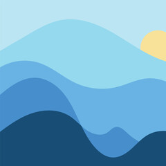 Landscape Mountains Background. Contemporary modern wallpapper trendy vector illustrations