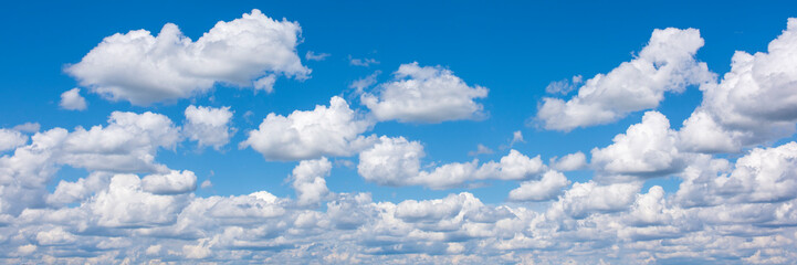 panoramic view to clouds on sky