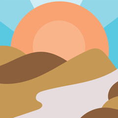 Landscape Mountains Background. Contemporary modern wallpapper trendy vector illustrations