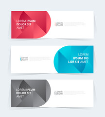 Geometric banner design with Vector presentation template.