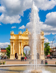 Brandenburg Gate (Brandenburger Tor) in center of Potsdam, Germany © Mistervlad