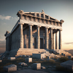 acropolis of athens in greece - obrazy, fototapety, plakaty
