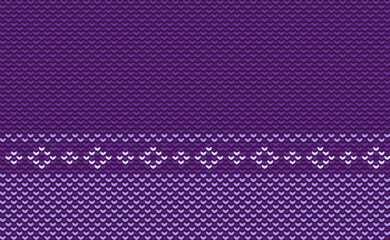 Crochet pattern, Vector cross stitch Nordic background, Knitted ethnic illustration ornate style, Purple pattern geometric abstract, Design for textile, fabric, backdrop, digital print, sweater