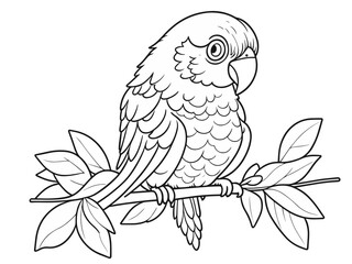 parrot on a branch of a tree