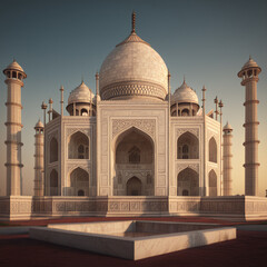 taj mahal view from the front