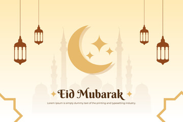 Eid Mubarak Background Design, suitable for your business social media