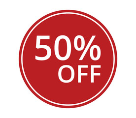 50% of discount. Discount price. Special offer discount.The concept of the social network.Vector illustration.