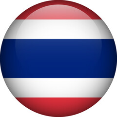 Thailand flag button. Emblem of Thailand. Vector flag, symbol. Colors and proportion correctly.