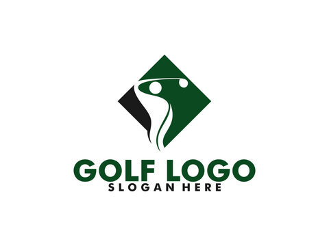 Creative Golf Sport Logo, Modern professional golf template logo design