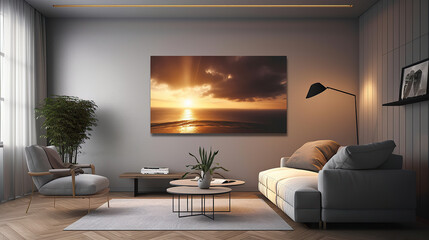 Living room, Interior, Modern, Minimalist, Cozy, Relaxing