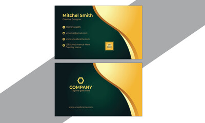 green business card  design