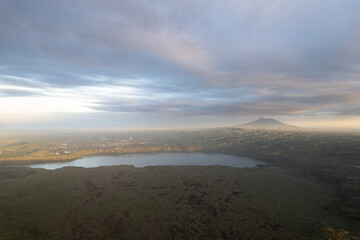 Masaya lagoon on sunset time