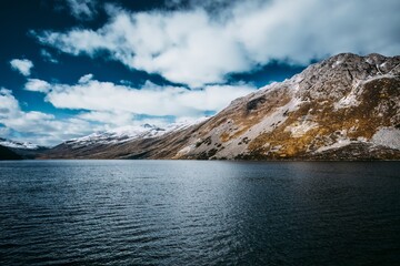 Spectacular scenery in the high mountains of western Sichuan, China, with different seasons