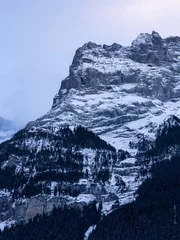 Fotobehang snow covered mountains in Grindelwald, Switzerland. © Henrique