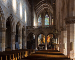 Fototapeta premium Inside church in the old town of Esslingen