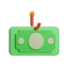 Money Corruption money bait 3d Illustration