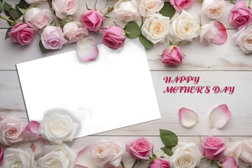 Obraz na płótnie Canvas Mothers day greeting card template