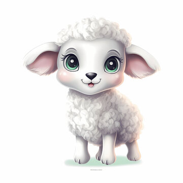 baby lamb. Generative AI