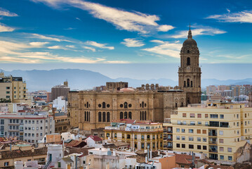 Fototapeta na wymiar Malaga cathedral, Malaga city, Andalusia, Spain