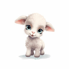 Obraz na płótnie Canvas baby lamb. Generative AI