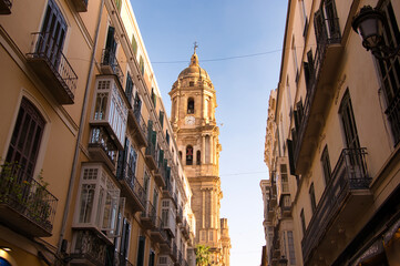 Fototapeta na wymiar Malaga cathedral, Malaga city, Andalusia, Spain