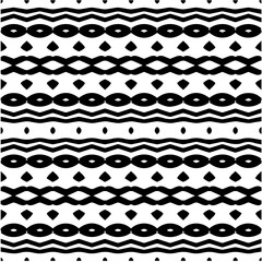 
 White background with abstract shapes. Black and white texture. Seamless monochrome repeating pattern  for decor, fabric or cloth.